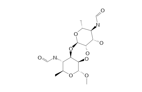 3-O-(ALPHA-D-4-FORMAMIDO-6-DEOXY-MANNOPYRANOSYL)-ALPHA-D-1-ALPHA-METHOXY-4-FORMAMIDO-6-DEOXY-MANNOPYRANOSIDE,E-ISOMER