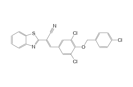 (2E)-2-(1,3-benzothiazol-2-yl)-3-{3,5-dichloro-4-[(4-chlorobenzyl)oxy]phenyl}-2-propenenitrile