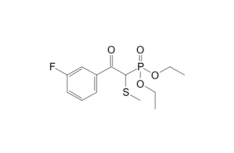 2-Diethoxyphosphoryl-1-(3-fluorophenyl)-2-(methylthio)ethanone