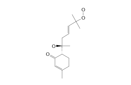 PEROXYLIPPIDULCINE_A;(6-S,1'-S)-6-(1'-HYDROXY-5'-HYDROPEROXY-1',5'-DIMETHYL-3'-HEXENYL)-3-METHYL-2-CYCLOHEXENONE