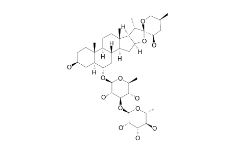 TORVOSIDE-L;6-O-ALPHA-L-RHAMNOPYRANOSYL-(1->3)-BETA-D-QUINOVOPYRANOSYL-(22R,23R,25S)-3-BETA,6-ALPHA,23-TRIHYDROXY-5-ALPHA-SPIROSTANE