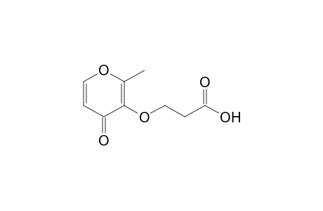 3-(2-methyl-4-oxidanylidene-pyran-3-yl)oxypropanoic acid