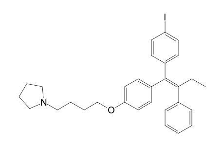 1-[4-[4-[(E)-1-(4-iodophenyl)-2-phenyl-but-1-enyl]phenoxy]butyl]pyrrolidine