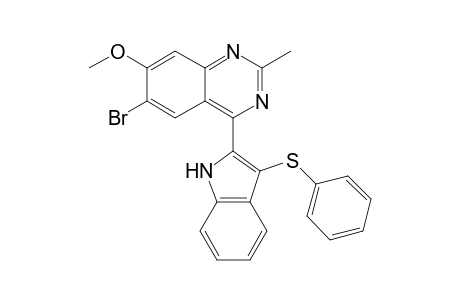 6-Bromo-2-methyl-7-methoxy-4-[3'-phenylthioindol-2'-yl]quinazoline