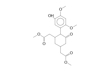 [4-(5-Hydroxy-2,4-dimethoxyphenyl)-3-methoxycarbonylmethyl-5-oxocyclohexyl]acetic acid, methyl ester