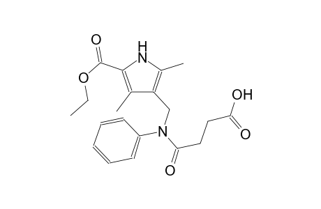 1H-pyrrole-2-carboxylic acid, 4-[[(3-carboxy-1-oxopropyl)phenylamino]methyl]-3,5-dimethyl-, ethyl ester