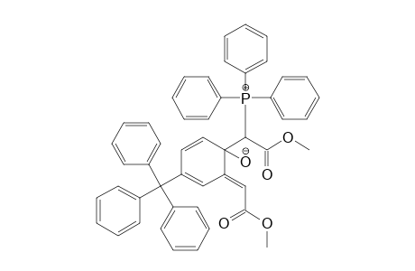 (6E)-6-(2-keto-2-methoxy-ethylidene)-1-(2-keto-2-methoxy-1-triphenylphosphiniumyl-ethyl)-4-trityl-cyclohexa-2,4-dien-1-olate