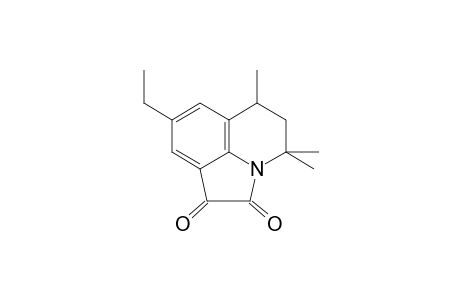 4H-Pyrrolo[3,2,1-ij]quinoline-1,2-dione, 8-ethyl-5,6-dihydro-4,4,6-trimethyl-