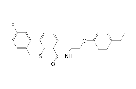 benzamide, N-[2-(4-ethylphenoxy)ethyl]-2-[[(4-fluorophenyl)methyl]thio]-