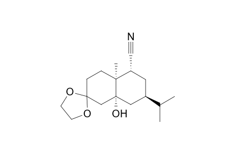(8'aR)-Hydroxy-(7'R)-isopropyl-(4'aS)-methyloctahydrospiro[[1,3]dioxolane-2,2'-naphthalene]-(5'R)-carbonitrile