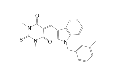 1,3-dimethyl-5-{[1-(3-methylbenzyl)-1H-indol-3-yl]methylene}-2-thioxodihydro-4,6(1H,5H)-pyrimidinedione