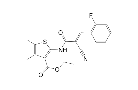ethyl 2-{[(2E)-2-cyano-3-(2-fluorophenyl)-2-propenoyl]amino}-4,5-dimethyl-3-thiophenecarboxylate