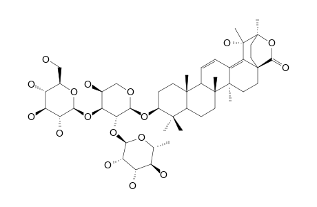 KUDINOSIDE-D;3-O-BETA-D-GLUCOPYRANOSYL-(1->3)-[ALPHA-L-RHAMNOPYRANOSYL-(1->2)]-ALPHA-L-ARABINOPYRANOSYL-ALPHA-KUDINLACTONE