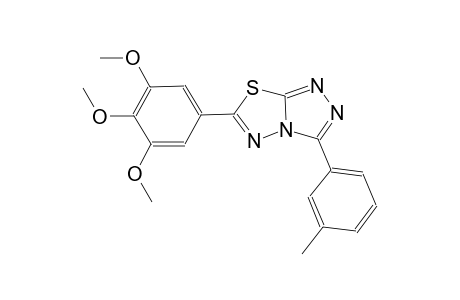 3-(3-methylphenyl)-6-(3,4,5-trimethoxyphenyl)[1,2,4]triazolo[3,4-b][1,3,4]thiadiazole