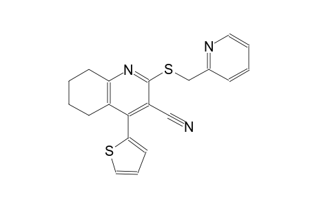 3-quinolinecarbonitrile, 5,6,7,8-tetrahydro-2-[(2-pyridinylmethyl)thio]-4-(2-thienyl)-