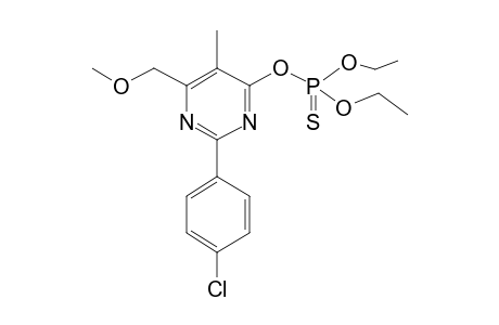 O-(2-(4-Chlorophenyl)-6-(methoxymethyl)-5-methyl-4-pyrimidinyl) O,O-diethyl thiophosphate