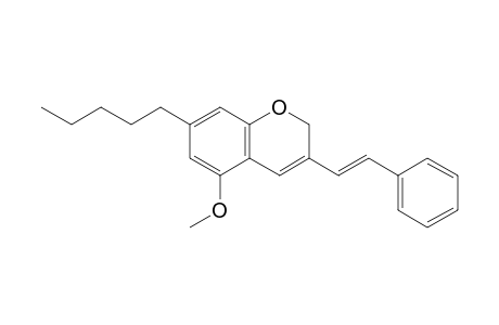 (E)-5-Methoxy-7-pentyl-3-styryl-2H-chromene