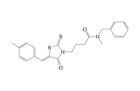 N-benzyl-N-methyl-4-[(5Z)-5-(4-methylbenzylidene)-4-oxo-2-thioxo-1,3-thiazolidin-3-yl]butanamide