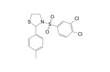3-[(3,4-dichlorophenyl)sulfonyl]-2-(4-methylphenyl)-1,3-thiazolidine