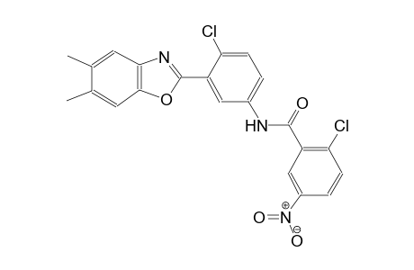 benzamide, 2-chloro-N-[4-chloro-3-(5,6-dimethyl-2-benzoxazolyl)phenyl]-5-nitro-