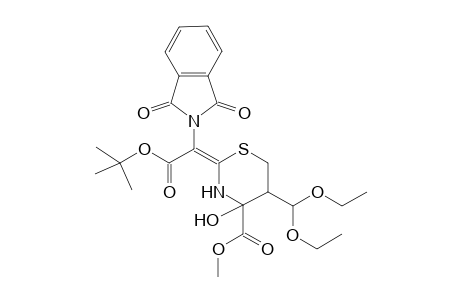 tert-Butyl 2-(-5-diethoxymethyl-4-hydroxy-4-methoxycarbonyl-1,3-perhydrothiazine-2-ylidene)-2-phthalimidoethanoate