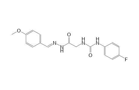 N-(4-fluorophenyl)-N'-{2-[(2E)-2-(4-methoxybenzylidene)hydrazino]-2-oxoethyl}urea