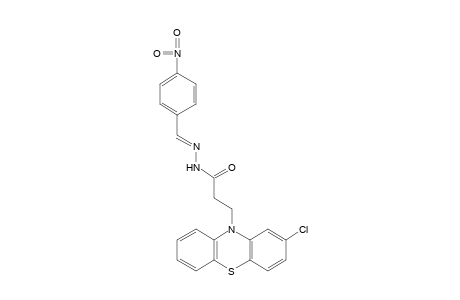 2-CHLORO-10-PHENOTHIAZINEPROPIONIC ACID, (p-NITROBENZYLIDENE)HYDRAZIDE
