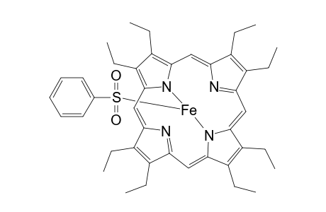 Iron, (benzenesulfinato-O)[2,3,7,8,12,13,17,18-octaethyl-21H,23H-porphinato (2-)-N21,N22,N23,N24]-, (SP-5-12)-