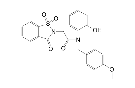 2-(1,1-dioxido-3-oxo-1,2-benzisothiazol-2(3H)-yl)-N-(2-hydroxyphenyl)-N-(4-methoxybenzyl)acetamide