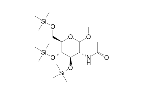 Methyl 2-(acetylamino)-2-deoxy-3,4,6-tris-O-(trimethylsilyl)hexopyranoside