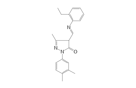 Pyrazol-5(4H)-one, 4-(2-ethylphenyliminomethyl)-3-methyl-1-(3,4-dimethylphenyl)-