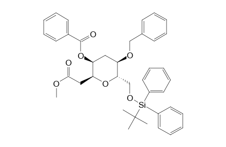 (2S,3S,5R,6S)-5-(Benzoyloxy)-6-[(tert-butyldiphenylsiloxy)methyl]-2-[(methoxycarbonyl)methyl]tetrahydropyran-3-yl Benzoate
