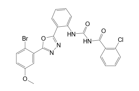 1-{o-[5-(2-bromo-5-methoxyphenyl)-1,3,4-oxadiazol-2-yl]phenyl}-3-(o-chlorobenzoyl)urea
