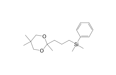 2-Methyl-2-(3-(phenyldimethylsilyl)propyl)-5,5-dimethyl-1,3-dioxane