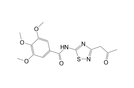 3,4,5-trimethoxy-N-[3-(2-oxopropyl)-1,2,4-thiadiazol-5-yl]benzamide