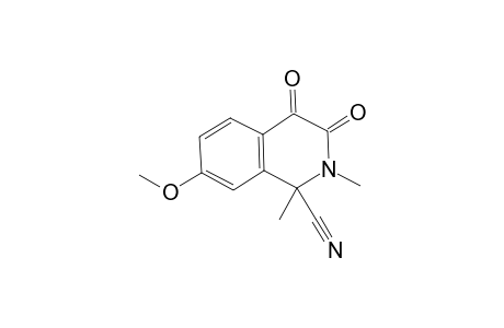 3,4-Diketo-7-methoxy-1,2-dimethyl-isoquinoline-1-carbonitrile