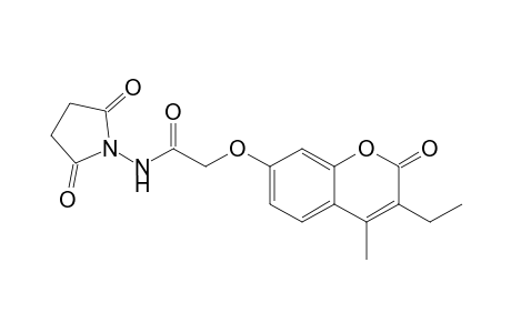 N-(2,5-Dioxopyrrolidin-1-yl)-2-(3-ethyl-4-methyl-2-oxo- 2H-1-benzopyran-7-yloxy)acetamide