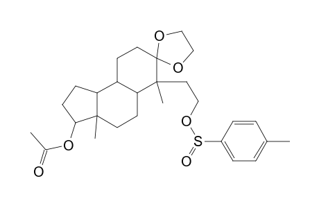 Benzenesulfinic acid, 4-methyl-, 2-[3-(acetyloxy)dodecahydro-3a,6-dimethylspiro[7H-benz[e]indene-7,2'-[1,3]dioxolan]-6-yl]ethyl ester, [3S-(3.alpha.,3a.alpha.,5a.beta.,6.beta.,9a.alpha.,9b.beta.)]-