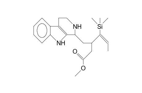 (2S,12BS)-2,3,4,9-tetrahydro.beta.-([E]-1-trimethylsilyl-1-propenyl)-1H-pyrido(3,4-B)indole-1-butanoic acid, methyl ester