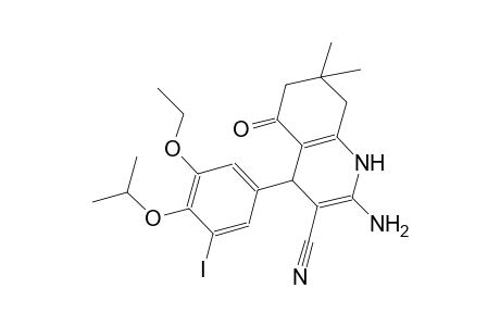 2-amino-4-(3-ethoxy-5-iodo-4-isopropoxyphenyl)-7,7-dimethyl-5-oxo-1,4,5,6,7,8-hexahydro-3-quinolinecarbonitrile