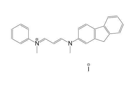 N-{(E,2E)-3-[9H-fluoren-2-yl(methyl)amino]-2-propenylidene}-N-[(E)-methyl]benzenaminium iodide