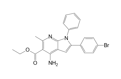 4-amino-2-(4-bromophenyl)-6-methyl-1-phenyl-5-pyrrolo[2,3-b]pyridinecarboxylic acid ethyl ester