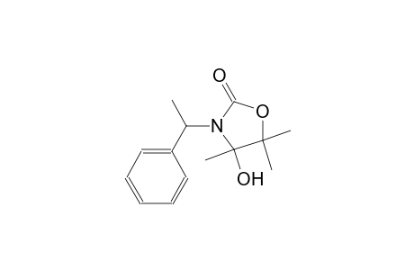 2-oxazolidinone, 4-hydroxy-4,5,5-trimethyl-3-(1-phenylethyl)-