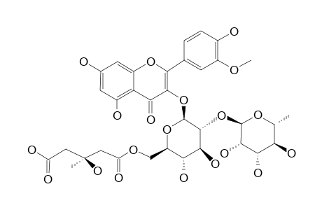 ISORHAMNETIN-3-O-[(S)-3-HYDROXY-3-METHYL-GLUTAROYL-(1->6)]-ALPHA-L-RHAMNOPYRANOSYL-(1->2)-BETA-D-GLUCOPYRANOSIDE
