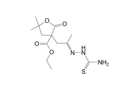 ethyl 3-{(2E)-2-[(aminocarbothioyl)hydrazono]propyl}-5,5-dimethyl-2-oxotetrahydro-3-furancarboxylate