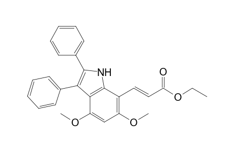 Ethyl 3-(4,6-dimethoxy-2,3-diphenylindol-7-yl)propenoate