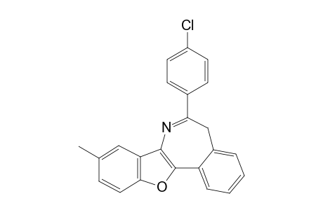 6-(4-Chlorophenyl)-9-methyl-5H-benzo[d]benzofuro[3,2-b]-azepine