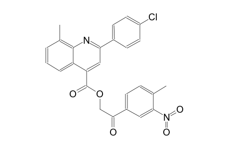 4-quinolinecarboxylic acid, 2-(4-chlorophenyl)-8-methyl-, 2-(4-methyl-3-nitrophenyl)-2-oxoethyl ester