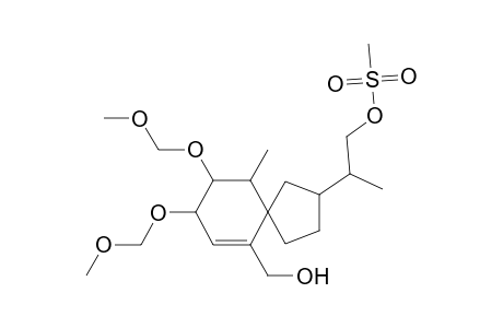 (2RS,5SR,8RS,9RS,10SR)-6-(Hydroxymethyl)-2-(2-mesyloxy-1-methylethyl)-8,9-bis(methoxymethoxy)-10-methylspiro[4.5]dec-6-ene