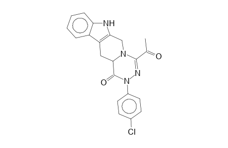 9-Acetyl-7-(4-chlorophenyl)-5,5a,10,11-tetrahydro-7H-7,8,9a,11-tetraazabenzo[b]fluoren-6-one